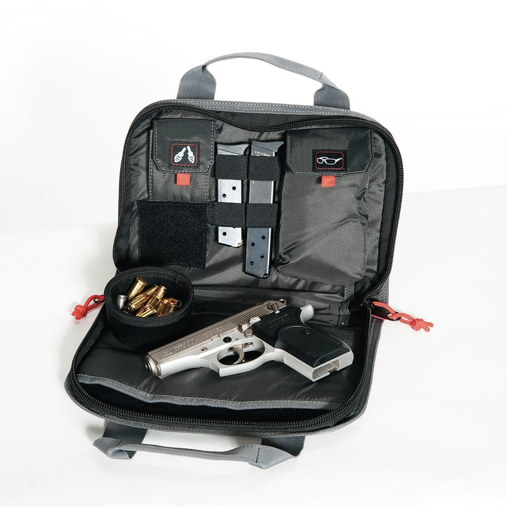 GPS Double Compact Pistol Case with Mag Storage & Dump Cup